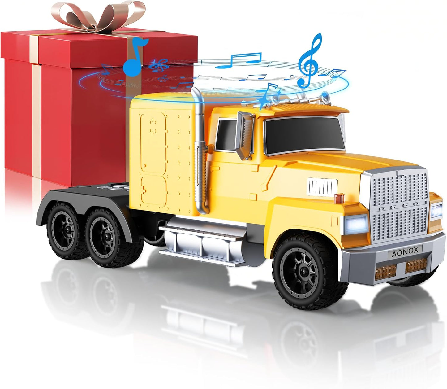 Cybertruck Bluetooth Speaker, Mini Bluetooth Car Speaker with LED Lights, FM Radio, USB TF Card, TWS Stereo Sound, for Dad, Gift Ideas from Daughter or Son, Car Lover Gift