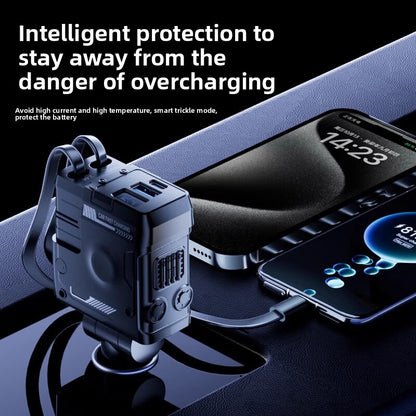 Retractable Cord 120W Fast Car Charger