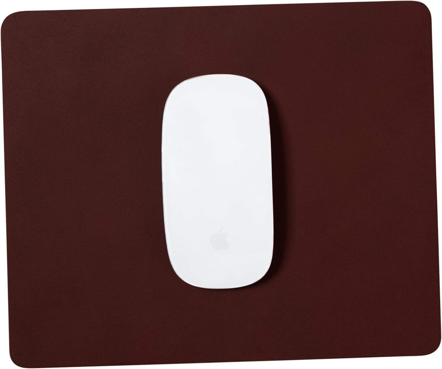 Leather Mouse Pad |100% Genuine Domestic Leather | Dimensions 9" X 7.5" | Desk Accessory | Work from Home Office Accessory | Made in USA (Red Maple)