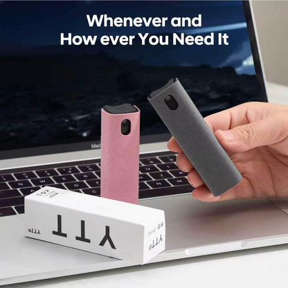 Touchscreen Mist Cleaner, Screen Cleaner, for All Phones, Laptop and Tablet Screens,Two in One Spray and Microfiber Cloth (Grey)