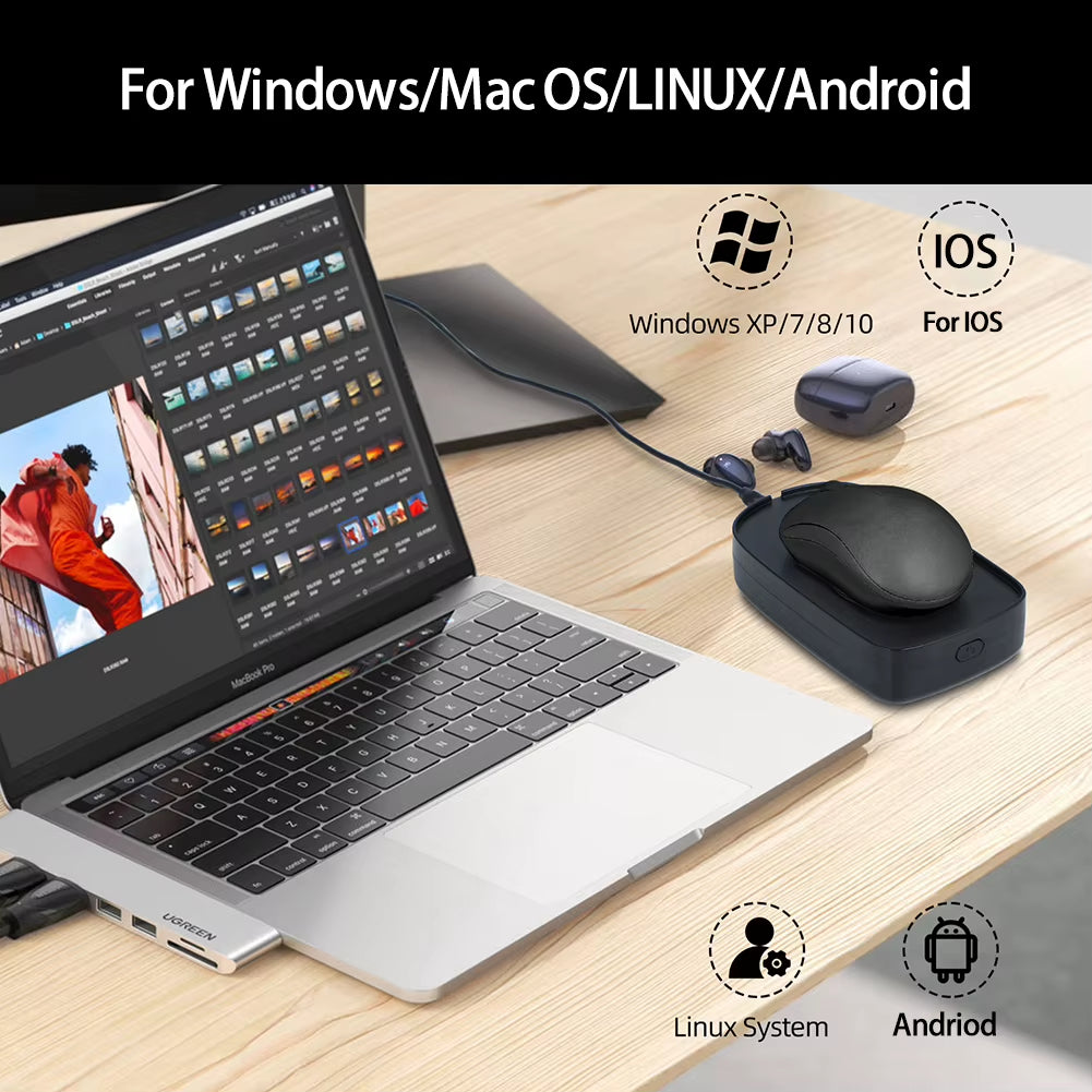 USB Mouse Jiggler Automatic Mouse Movement Simulator with ON/OFF Switch Virtual Mouse Mover for Computer Awakening, Keeps Active