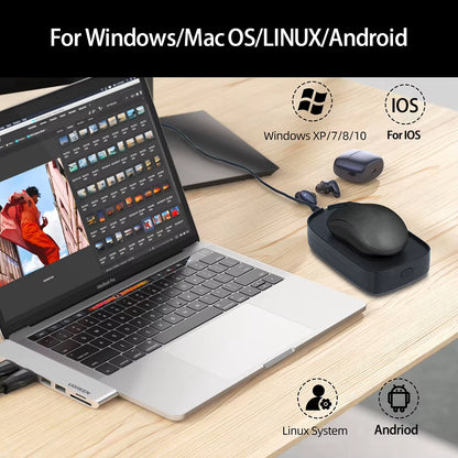 USB Mouse Jiggler Automatic Mouse Movement Simulator with ON/OFF Switch Virtual Mouse Mover for Computer Awakening, Keeps Active