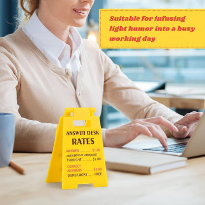 4Pcs Caution Overstimulated Desk Sign, 3D Printed Caution Overstimulated Do Not Approach Signs, Funny Office Warning Sign Desk Decor for Work