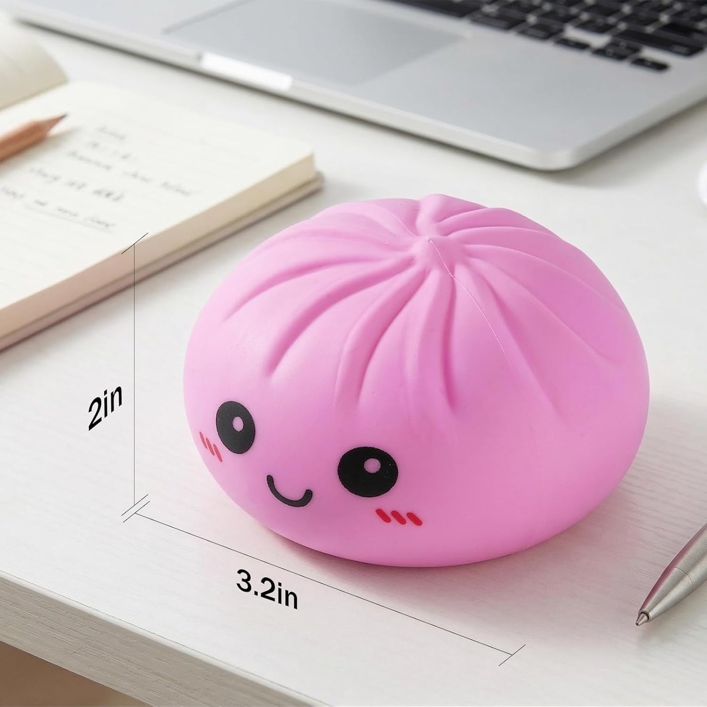 Dumpling Squishy Toys, Giant Dumpling Squishy Mystery Box, Colorful Squishies Dumplings Stress Balls Toy, Stocking Stuffers with Food Steamer Stretchy Desk Toy (Blue)